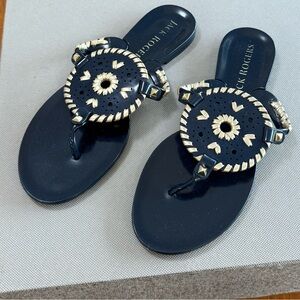 Womens Sz 8 Navy Jack Rogers Jelly Sandals